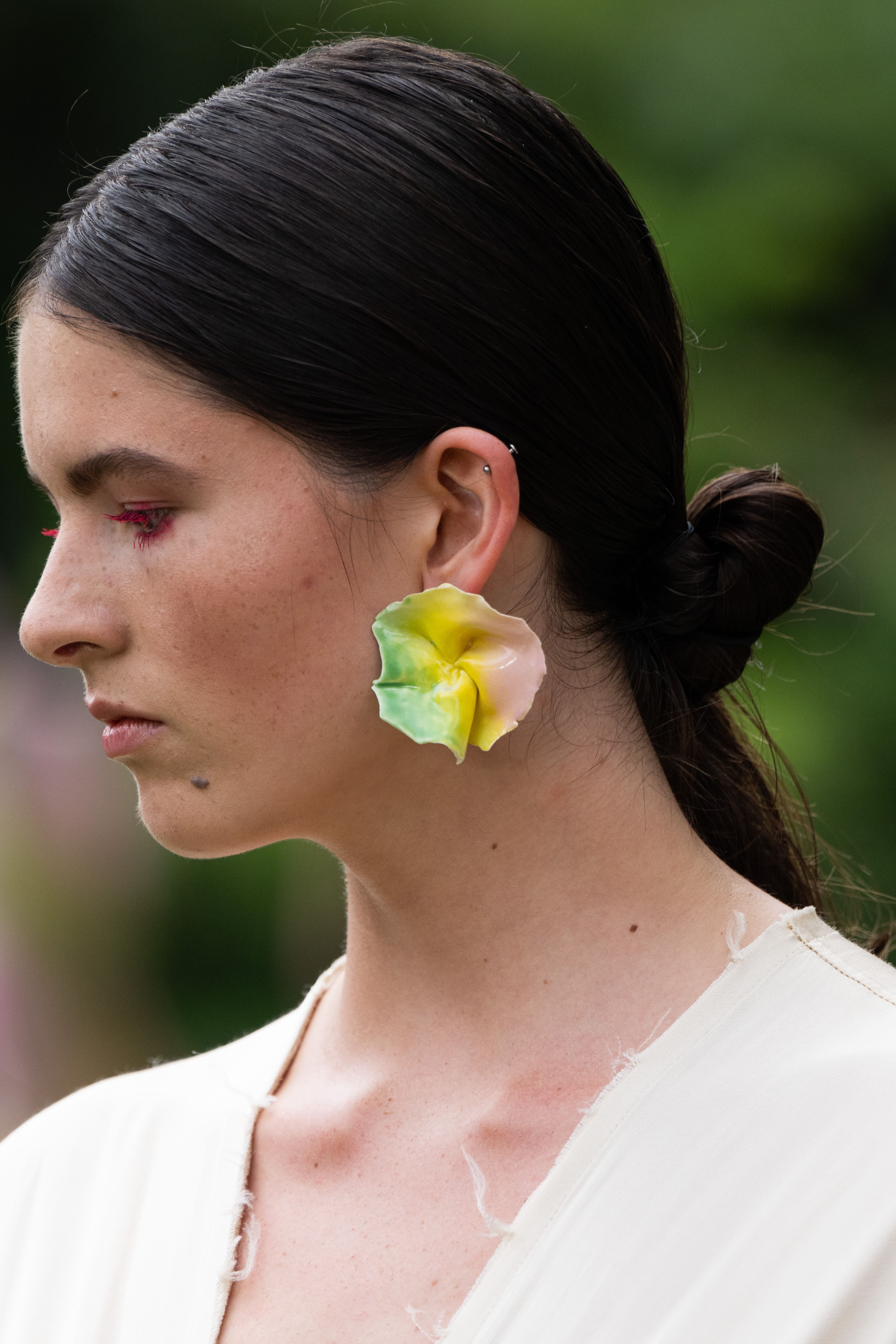 Porcelian mallow colourful medium earrings