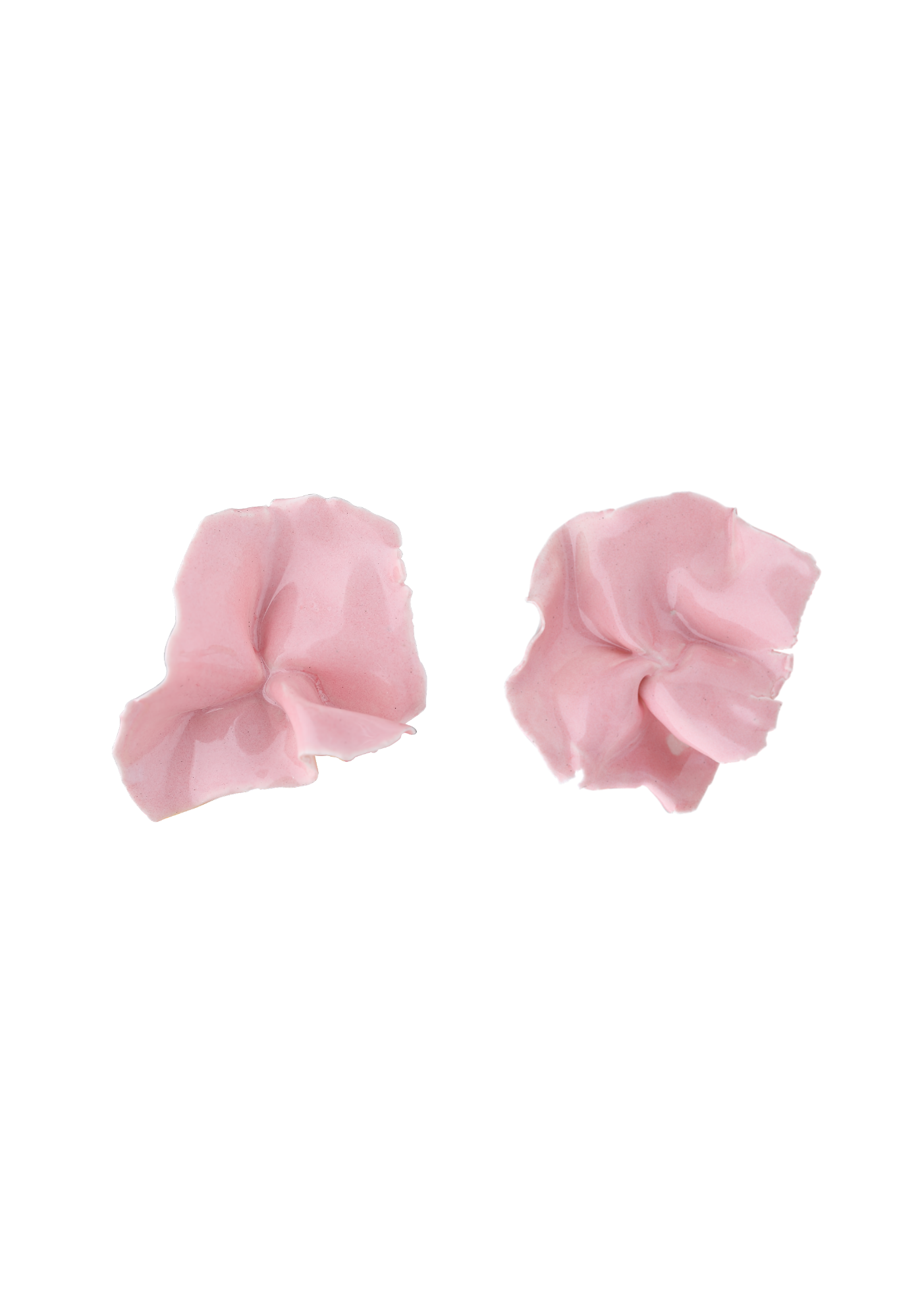 Porcelian mallow pink mini earrings