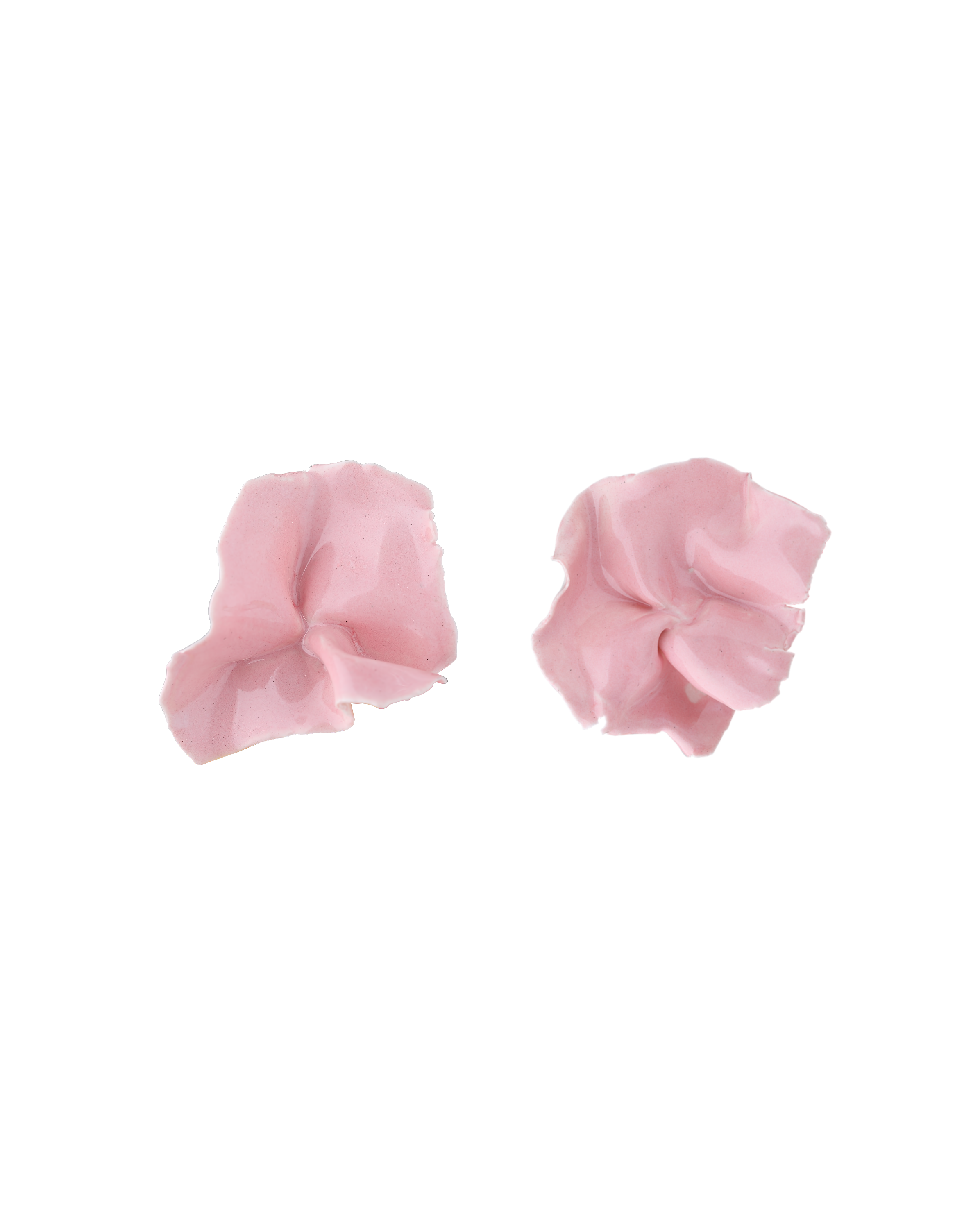 Porcelian mallow pink mini earrings